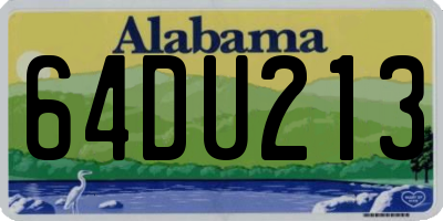 AL license plate 64DU213