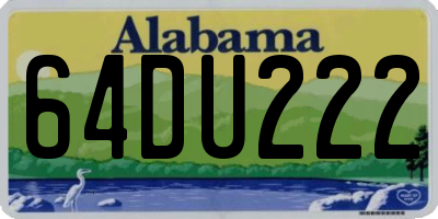 AL license plate 64DU222