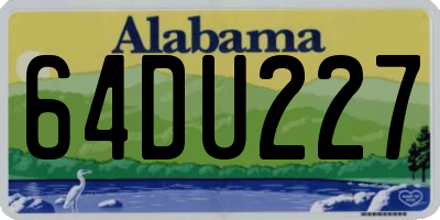 AL license plate 64DU227