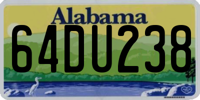 AL license plate 64DU238