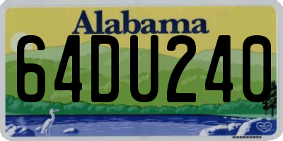 AL license plate 64DU240