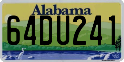 AL license plate 64DU241