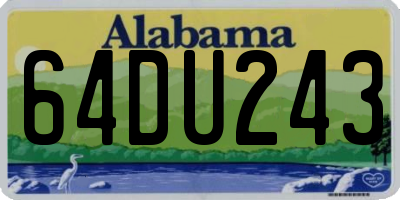 AL license plate 64DU243