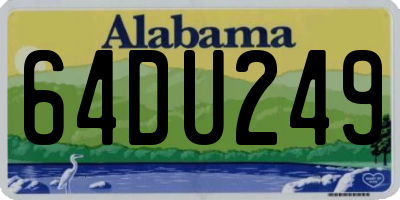 AL license plate 64DU249