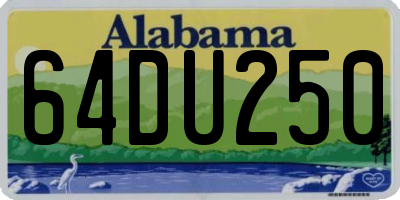 AL license plate 64DU250