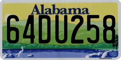 AL license plate 64DU258