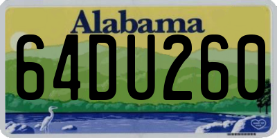 AL license plate 64DU260