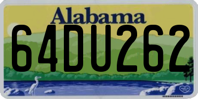 AL license plate 64DU262