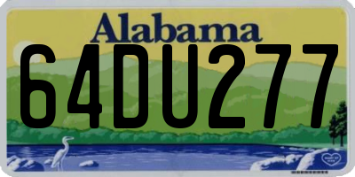 AL license plate 64DU277