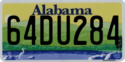AL license plate 64DU284