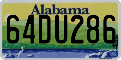 AL license plate 64DU286