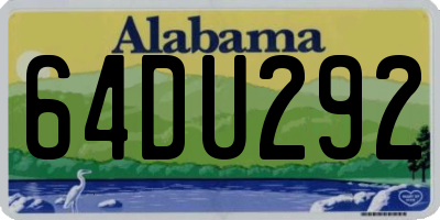 AL license plate 64DU292