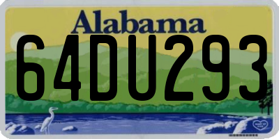 AL license plate 64DU293
