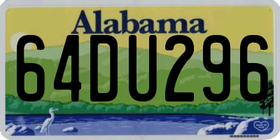 AL license plate 64DU296