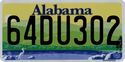AL license plate 64DU302