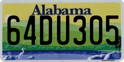 AL license plate 64DU305