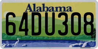 AL license plate 64DU308