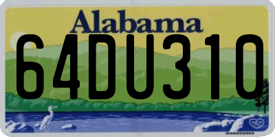 AL license plate 64DU310