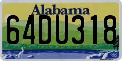 AL license plate 64DU318