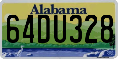AL license plate 64DU328