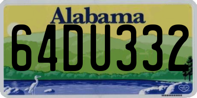 AL license plate 64DU332
