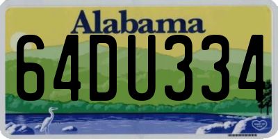 AL license plate 64DU334