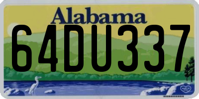 AL license plate 64DU337