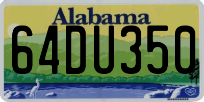 AL license plate 64DU350