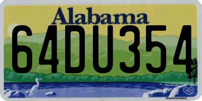 AL license plate 64DU354