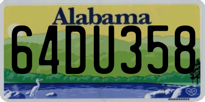 AL license plate 64DU358