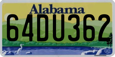 AL license plate 64DU362