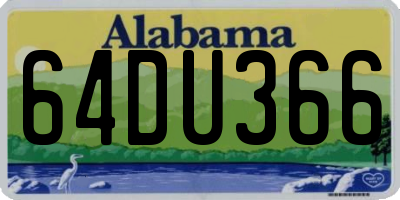 AL license plate 64DU366