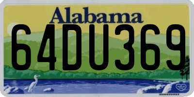 AL license plate 64DU369