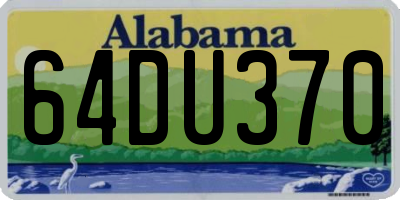 AL license plate 64DU370