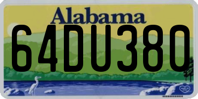 AL license plate 64DU380