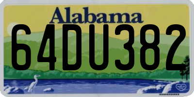 AL license plate 64DU382