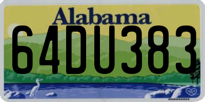 AL license plate 64DU383