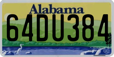 AL license plate 64DU384