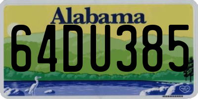 AL license plate 64DU385