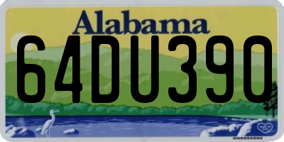 AL license plate 64DU390
