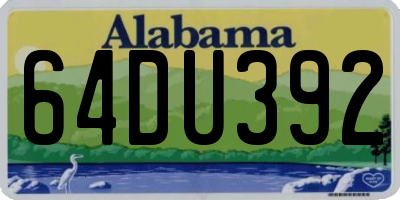 AL license plate 64DU392