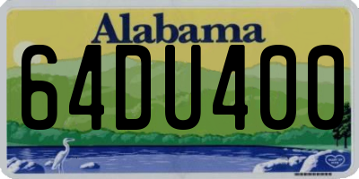AL license plate 64DU400