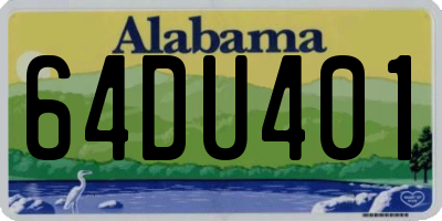 AL license plate 64DU401