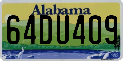 AL license plate 64DU409