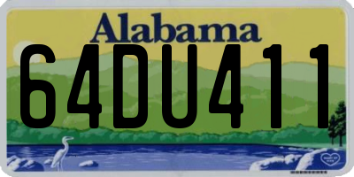 AL license plate 64DU411