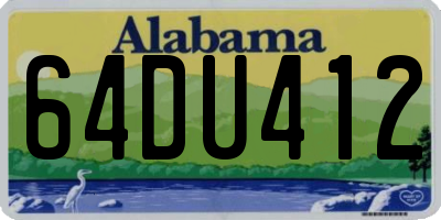 AL license plate 64DU412