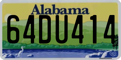 AL license plate 64DU414