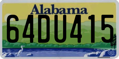 AL license plate 64DU415