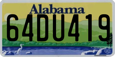AL license plate 64DU419