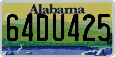 AL license plate 64DU425